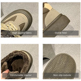 Advbridge 2024 Fashion Winter Women's Shoes Velvet Warm High Top Dad Shoes Comfortable Non-slip Flat Shoes Warm Cotton Casual Sports Shoes