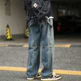 Advbridge Men's Jeans Straight Trousers Man Cowboy Pants Wide Leg Cargo Y2k Streetwear Original Washed Korean Style Comfortable Casual
