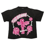 Advbridge Y2k Top high street demon T shirt Summer Harajuku Pink Cotton Loose Style Printed American Couples Round Neck Couple Gothic tops