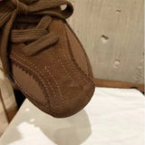 ADVBRIDGE  -  Women's Vulcanize Shoes Flat Sole Lace-up Hook & Loop Sneakers Women Leisure 2025 Spring Autumn Retro Ballet Zapatillas De Mujer