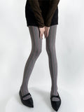Advbridge Spring Women's Tights Sexy Striped Patchwork Stockings Pantyhose Fashion Slim Body Leggings Evening Party Stockings 2025