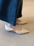 ADVBRIDGE  -  Fashionable Women's Hollow Breathable Handmade Leather Sandals 2025 Pointed Toe Wrapped Single Shoe