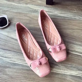 Advbridge Blue Flats Luxury Leather Casual Flat Square Toe Shoes For Women  Ladies Summer Footwear White Pink Genuine Mark Wholesale A