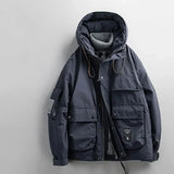 Advbridge Men‘s Wintern outfits Outdoor Workwear Loose Padded Jacket 2024 Winter Warm Hooded Warm Thicken Coat Men Women 2024 Letter Print Patch Design Jacket Advbridge Men‘s Wintern outfits
