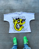 Advbridge Streetwear T Shirt Y2K Hip Hop Retro Cross Graphic Oversized Tshirt Mens Womens Round Neck Cotton Short Sleeve Tops Clothes