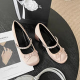 ADVBRIDGE  -  Platform Heels Round Toe Slip On Latest Lace-Up Shoes Mary Jane Shallow Mouth Branded Pumps Sandals Ladies Slip-On Women's