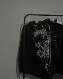 ADVBRIDGE  -  Harajuku Retro Y2k Hoodie Hip Hop Gothic Pattern Printed Long Sleeve Tops Men and Women Streetwear Sweatshirt Hoodies Clothes