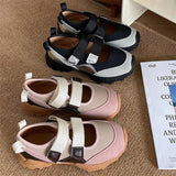 ADVBRIDGE  -  Women's Retro Fashion Casual Thick Soled Mary Jane Shoes New Autumn Versatile Shallow Mouth Comfortable Chunky Single Shoes
