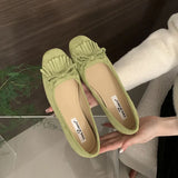ADVBRIDGE  -  Bow Knot Flats Shoes Women Shallow Loafers 2025 Fashion Ballerinas Soft Moccasins Square Toe Mary Janes Flat Heels Female Mujer
