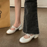 Advbridge Block Heels For Women Pumps Slip On Comfortable High-Heeled Shoes Mary Jane Sandals Ladies Shallow Mouth Basketball Platform Lac