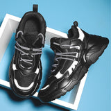 Advbridge Fashion Reflective Sneakers Men Outdoor Platform Sports Shoes Thick Sole Leisure Dads Shoes Mesh Breathable Walking Shoes Male