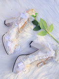Advbridge Cinderella Guji Lolita Handmade Tea Party Shoes Lolita Flower Fairy Song Dream Catching Flower Wedding Luo Shoes