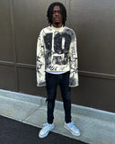 Advbridge Y2k Casual Mens Long Sleeved Printed Sweatshirt Pullover Gothic Graffiti Oversized Street Trend Versatile Autumn New Top