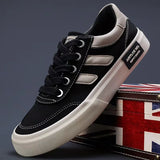 ADVBRIDGE  -  Men Canvas Shoes Casual Lace Up Sneakers Summer Fashion Breathable Vulcanize Shoes Rubber Flats Outdoor Autumn Casual Man Shoes
