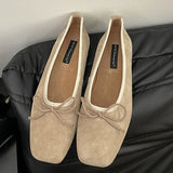 ADVBRIDGE  -  Autumn Women Flats Shoes Fashion Square Toe Ladies Ballerina Shoe Soft Flat Heel Outdoor Casual Mary Jane Candy Color Shoes