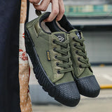 Advbridge New Men Wear-resistant Sport Shoes Canvas Sneakers Lace-Up Walking Shoes Climbing Trekking Tactical Sneakers Men's Casual Shoes