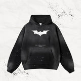 Advbridge Harajuku Gothic Bat Graphic Print Oversized Streetwear American Hoodie Y2K Clothes Mens Womens Black Hoodie Sweatshirt Clothes