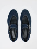 ADVBRIDGE  -  Spring New Blue Retro Denim Flat Shoes round Toe Slip-On Women's Ballet Style Casual Footwear Comfortable Flats for Ladies