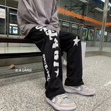 Advbridge American High Street Ins Pants Men's Niche Design Printed Loose Straight Leg Wide Leg Sports Casual Pants