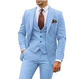 Advbridge 3 Pieces Beige Suits for Men Slim Fit Groom Tuxedo Wedding Suits Best Man Groomsmen Formal Party Suit Male Trajes De Hombre