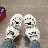 ADVBRIDGE  -  Cute Style Canvas Shoes High Top Thick Sole Womens Casual Shoes Original Red Bow Breathable Lightweight  Feminino Shoes