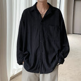 Advbridge Shirts for Men Hollow Out Lapel Men Blouse Vacation Sexy Handsome Fashion Men Clothing Mesh Long-sleeved Shirts Black/Apricot