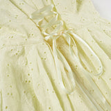 ADVBRIDGE  -  Casual Hollow Out A-Line Dress Slim Deep V-Neck Short Puff Sleeve Mini Dresses For Women 2025 Summer Fashion Streetwear