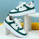 ADVBRIDGE  -  25 New Women's Shoes Large Size Fashion Men's Thick Sole Board Shoes Soft Sole Comfortable Sports Single Shoes Lace Up Outdoor