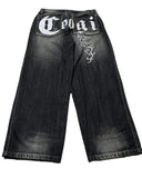 Advbridge Y2K Vintage jeans New Letter Printing Baggy jeans Womens Street Harajuku Hip Hop Washed Straight Mopping Wide Leg Pants Trousers