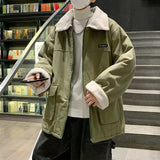 Advbridge Winter Warm Jackets for Men Korean Fashion Thicken Fleece Bomber Military Jacket Warm Parkas Coats Men Trend Outwear Clothes