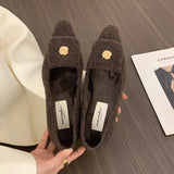 Advbridge Designer Vintage Women Loafer Shoes Fashion Shallow Slip On Shoes 2025 Spring Autumn Elegant Low Heels Shoes