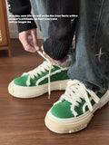 ADVBRIDGE  -  Spring New Men's Fashion All Small Design Green Canvas Shoes boy flats Shoes Low Top Board Shoes Student Shoes