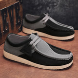 ADVBRIDGE  -  Fashion Suede Loafers Shoes For Men Grey Casual Shoes Men Platform Slip-on Men's Driving Shoes Lightweight Versatile Mens Shoes