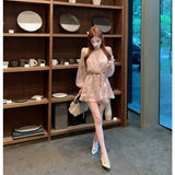 Advbridge Women's Long Sleeve Dresses Korean Style Female Dress Mesh Ruffle Clothing Fashion Summer 2025 Curvy G Sensual Sexy X Aesthetic