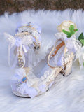 Advbridge Cinderella Guji Lolita Handmade Tea Party Shoes Lolita Flower Fairy Song Dream Catching Flower Wedding Luo Shoes
