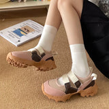 ADVBRIDGE  -  Women's Retro Fashion Casual Thick Soled Mary Jane Shoes New Autumn Versatile Shallow Mouth Comfortable Chunky Single Shoes