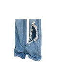 Advbridge Ripped Jeans For Women Personality Street Trend Old Washed High Waist Jeans Retro Hip Hop Couple Loose Pants Harajuku Y2k Pants