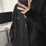 Advbridge Men's Korean Review Clothes Luxury Retro Knit Cardigan Long Sleeve Streetwear Stylish Sweater Leisure Coat Fashion Knitwear