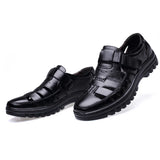 Advbridge Genuine Leather Sandals Men Summer Shoes Non-slip Men's Sandals Soft Casual Brand Footwear ZHK289