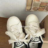 Advbridge INS Vintage Sneakers Casual Sports Shoes Women Vulcanized Shoes Summer Lace Up Flats Shoes Trend Female Training Sneakers