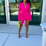 Advbridge New Fashion Blazer Loose Temperament Women's Sets High Waist Casual Solid Color Pants Set Lace Up Sets of Women 2 Pieces Elegant