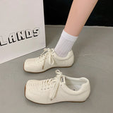 ADVBRIDGE  -  Fashion Casual Sneakers White 2025 Summer Flat Square Toe Sneakers Women's Shoes