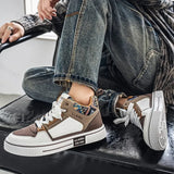 ADVBRIDGE  -  Autumn Fashion Embroidery Low Top Casual Shoes for Men Retro Versatile Comfortable Non Slip Wear Resisdent Lace Up Sneakers