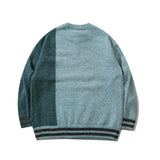 Advbridge Cat Embroidery Colorblock Knitted Sweater For Men Hip Hop Pullovers Sweater Streetwear Retro Cotton Loose Couple Sweater Autumn