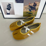 ADVBRIDGE  -  Women Sneakers Flat Shoes Woman Flats Mary Jane Ballet Shoes for Women Red Yellow Silver Split Toe Flats Summer