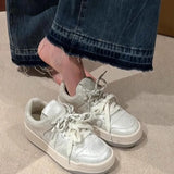 ADVBRIDGE  -  Women Platform Sneakers Autumn New Height Increase Non Slip Outdoor Casual Shoes Comfortable Fashion Cross Tied Flat Shoes