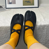 ADVBRIDGE  -  Women Sneakers Flat Shoes Woman Flats Mary Jane Ballet Shoes for Women Red Yellow Silver Split Toe Flats Summer