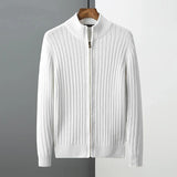 Advbridge Winter Men's Retro Knit Zipper Cardigan Sweater Long Sleeve Casual Streetwear Loose Leisure Korean Popular Knitwear Coat M-2XL