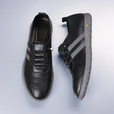 ADVBRIDGE  -  Men's New Shoes Leather Casual Shoes Spring New Style FashionComfortable Non-slip Striped Lace-up Loafers Casual Flat Shoes