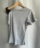 Advbridge 2025 Summer Sexy One Off Shoulder Y2k Aesthetic T-Shirts Streetwear Vintage Gray Printing Slim Tshirts Harajuku Bottoming Tops